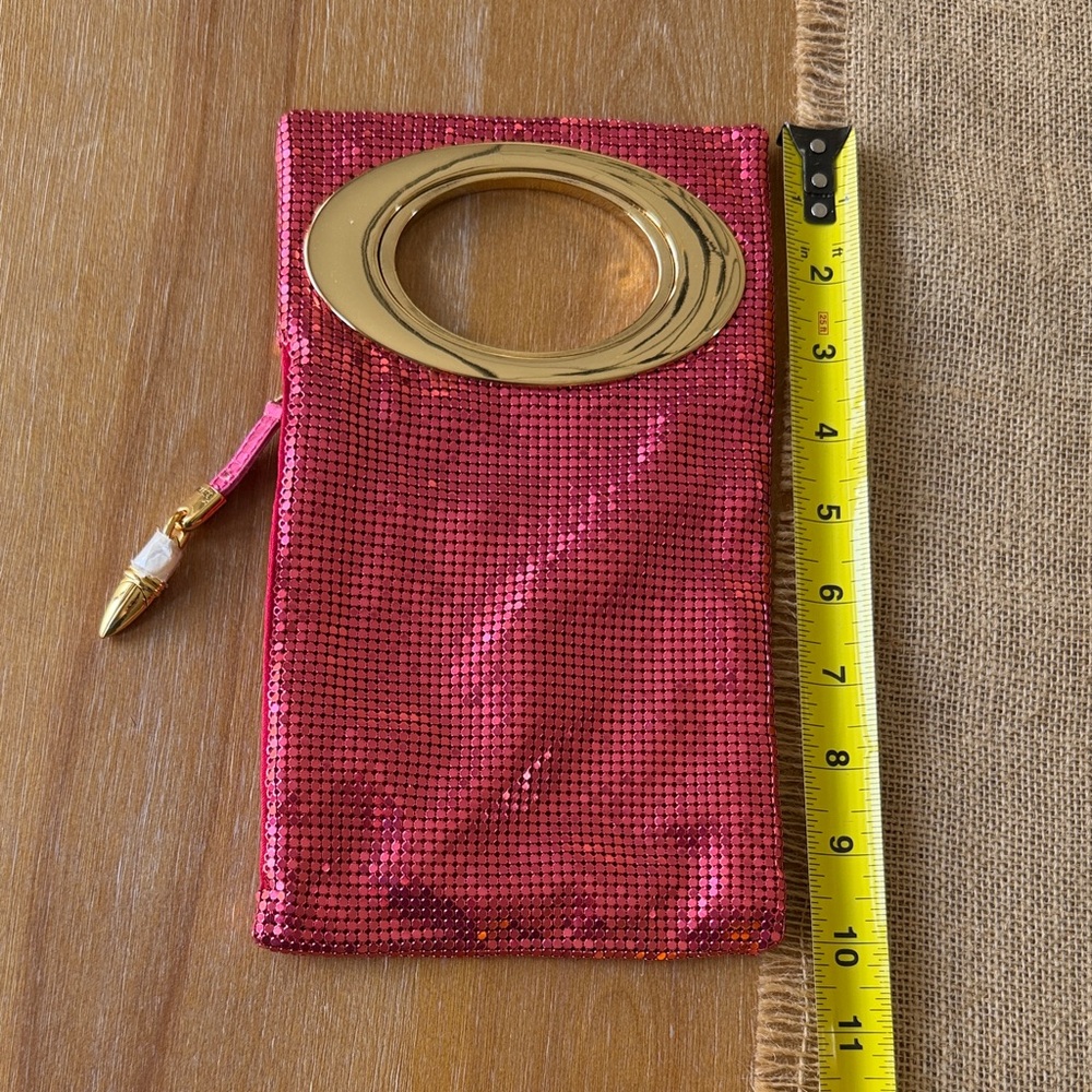 IMAN Pink and Gold Clutch